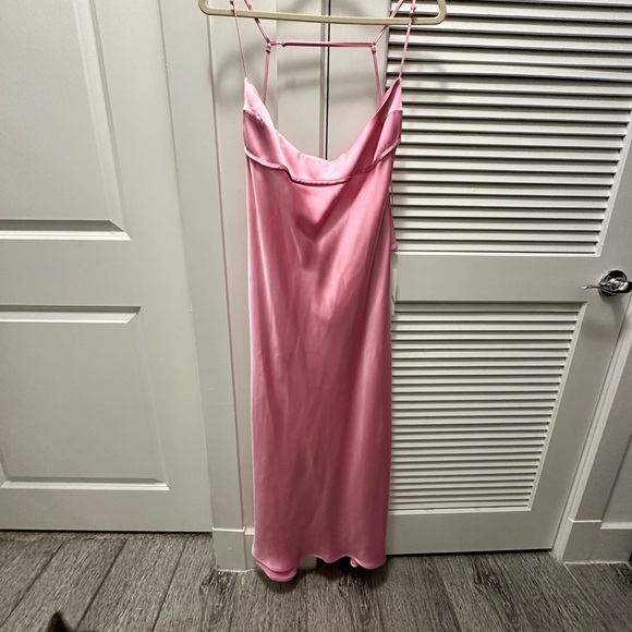 Zara Satin Effect Cut Out Dress - Picture 2 of 7